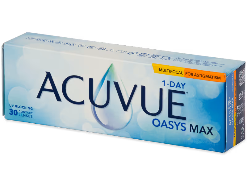 Lenti a contatto quindicinali ACUVUE OASYS MAX 1-DAY MULTIFOCAL for ASTIGMATISM 30 lenti di Johnson & Johnson